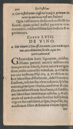 Caput LVIII. De Vino.