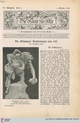 Heft 1 (1. Oktober 1888)