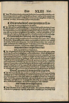 Die artickel des Camergerichts zu Lindaw und Freyburg werden hiemit Ratificiert.