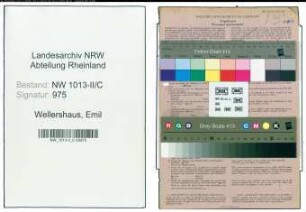 Entnazifizierung Emil Wellershaus , geb. 23.05.1900 (Orgelbauer)