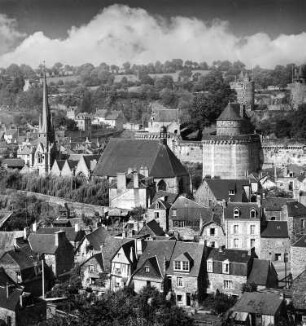 Fougères (Ille-et-Vilaine). Stadtzentrum mit Burg (ab 1186/1200)
