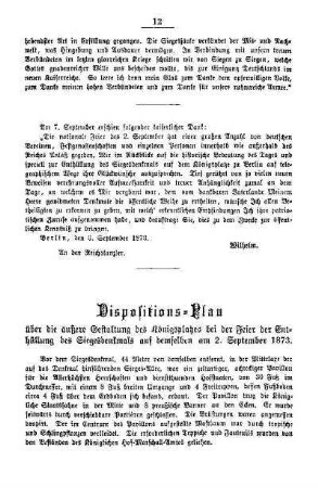 Dispositions-Plan