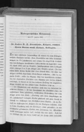 Niedergerichtliches Erkenntnis