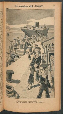 La veradura del "Thames" - [Caricatura]
