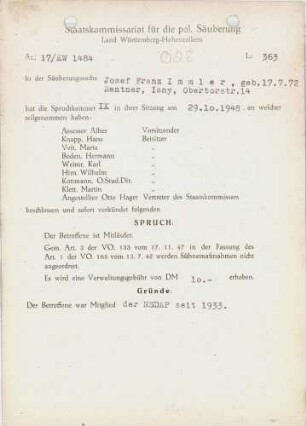 Immler, Franz Josef