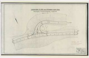 Plan der Biggetalsperre Zum Projekt gehörend: Gustav Allinger, Biggetalsperre, Kreis Olpe: Lageplan vom Ruhrtalsperrenverein: Landstraße von Attendorn nach Olpe, Abzweigung Ortsverbindungsweg Hanemicke 1:250