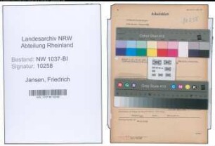 Entnazifizierung Friedrich Jansen , geb. 15.01.1898 (Bahnsekretaer)