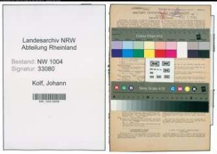 Entnazifizierung Johann Kolf , geb. 08.02.1893 (Laternenwaerter)