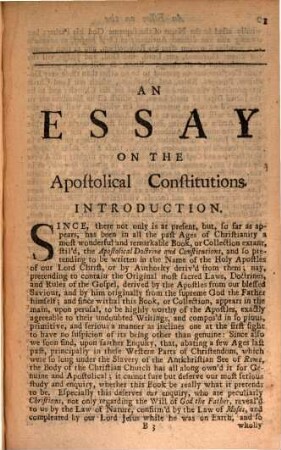 Primitive Christianity Reviv'd : In Four Parts, 3. An Essay On The Apostolical Constitutions : Wherein is proved that they are the most Sacred of the Canonical Books of the New Testament