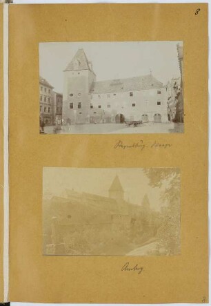 Neue Waag, Regensburg / Amberg: Ansichten (aus: Skizzen- und Fotoalbum 15)