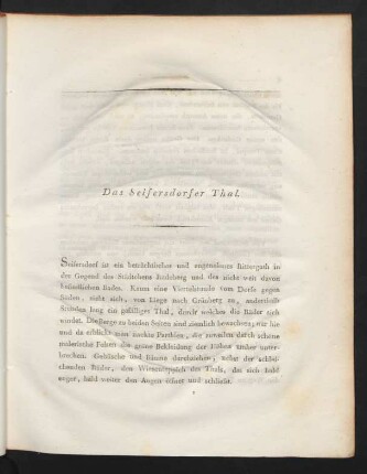 Das Seifersdorfer Thal.