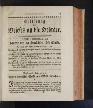 Erklärung des Briefes an die Hebräer.