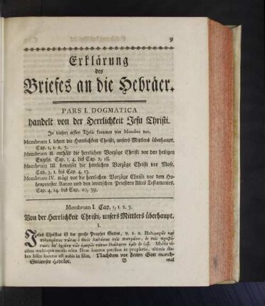 Erklärung des Briefes an die Hebräer.