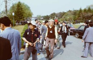 Besucher des Geburtsorts von Kim Il Sung