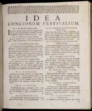 Idea Concionum Festivalium.