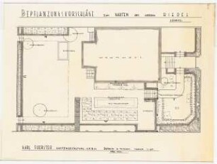Garten Riedel, Liegnitz: Vorschlag Pflanzplan 1:50