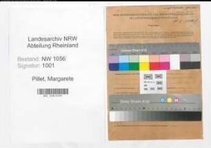 Entnazifizierung Margarete Pillet , geb. 10.03.1890 (Bibliothekarin)