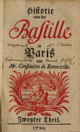 Historie von der Bastille in Paris. Zweyter Theil