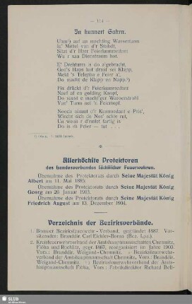 Verzeichnis der Bezirksverbände