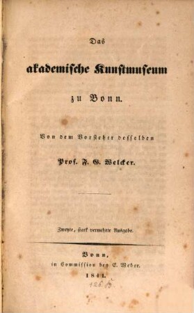Das akademische Kunstmuseum zu Bonn