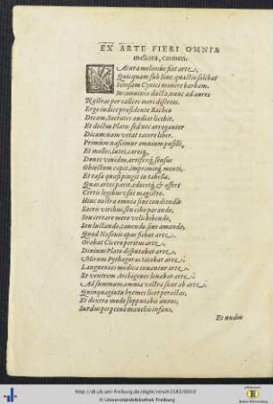 Carmina; Philosophi Quomodo Legendi, ex Basilio.