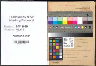 Entnazifizierung Karl Willmund , geb. 09.08.1904 (Verwaltungsangestellter)
