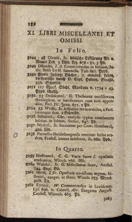 XI. Libri Miscellanei Et Omissi.