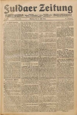 Ausgabe vom Montag, den 06. Juli 1914.