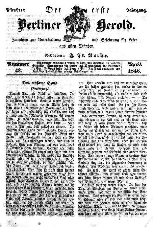 Nummer 43, April 1846