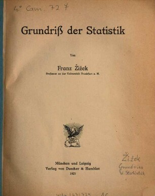 Grundriß der Statistik