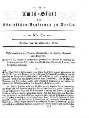 No 31, 26.September 1821
