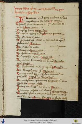 [1r - 30v] Argumenta librorum XV Metamorphoseon P. Ovidii Nasonis cum initiis.