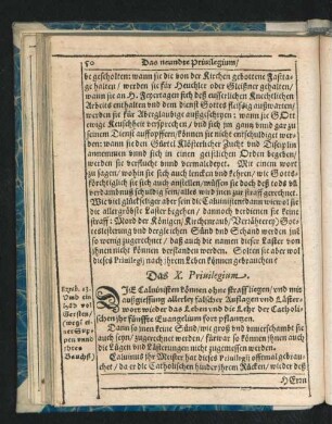 Das zehende Privilegium/ Lügenkunst der Calvinisten.