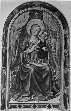Tabernacolo dei Linaioli — Altar bei geöffneten Flügeln — Mittelbild: Thronende Madonna