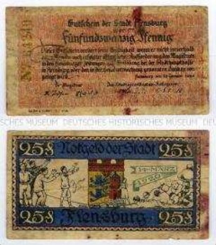 Notgeldserienschein der Stadt Flensburg