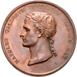 Medaille auf die Krönung zum König von Italien in Mailand mit der Eisernen Krone 1805