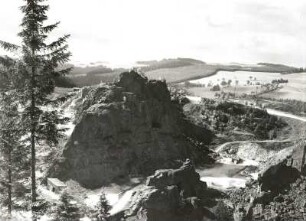 Westerzgebirge. Binge von Geyer. Blick über das Geyerbachtal nach Süd