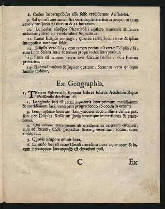 Ex Geographia