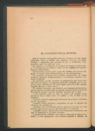 El congreso de la muerte.