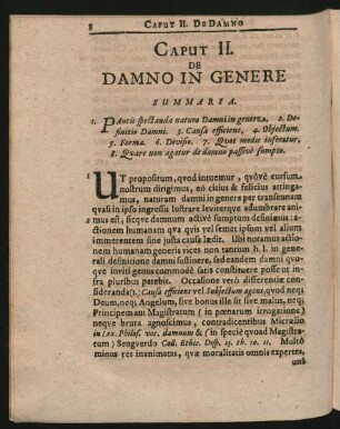 Caput II. De Damno In Genere.