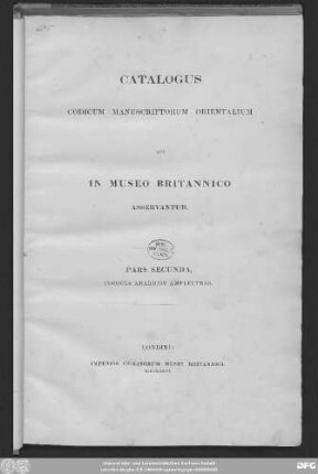 2, Ps. 1: Codices christiani ; item theologici, juridici, et historici Muhammadani