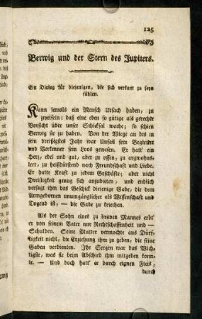 125-137, Berwig und der Stern des Jupiters.