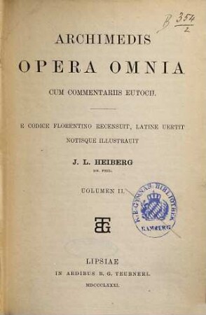 Archimedis opera omnia, 2