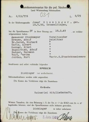 Sickinger, Josef