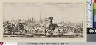 [Marschierende Truppen ziehen in eine Stadt (Arras)]