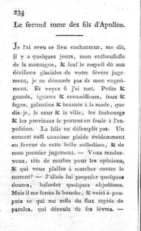 Le second tome des fils d'Apollon