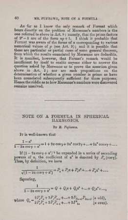 Note on a formula in spherical harmonics.