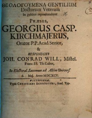 Theologumena gentilium doctorum veterum