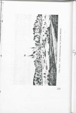 Villa Merlo. Nach Federzeichnung von Joachim Bünsow.