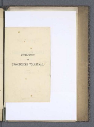 Woordenboek der groningsche Volkstaal.